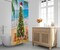 Summer Christmas Tree Shower Curtain Tropical Beach Xmas in July New Year Home Bathtubs Bathroom Curtain Decoration Set 12 Hooks Washable Durable Polyester Fabric 72" x 72"